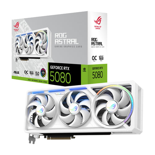 ASUS ROG Astral GeForce RTX™ 5080 WHITE OC Edition 16GB GDDR7 Graphics Card