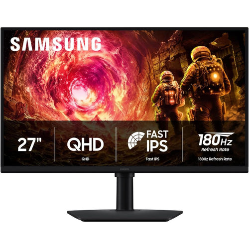 Samsung 27” Odyssey G5 G50F QHD 2K 180Hz Refresh Rate, Fast IPS Panel, HDR10, NVIDIA G-Sync Compatible, 1ms Response Time (GtG), AMD FreeSync™, Adjustable Stand, LS27FG502ENXZA