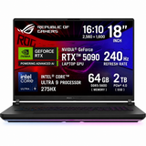 ASUS ROG Strix SCAR 18 (2025) G835LX NEW Intel Core Ultra 9 Gen II 275HX 24-Cores w/ NVIDIA RTX™ 5090 24GB DDR7 & ROG Nebula HDR Mini LED 2.5K 240Hz Display , Off Black