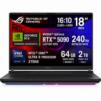 ASUS ROG Strix SCAR 18 (2025) G835LX NEW Intel Core Ultra 9 Gen II 275HX 24-Cores w/ NVIDIA RTX™ 5090 24GB DDR7 & ROG Nebula HDR Mini LED 2.5K 240Hz Display , Off Black