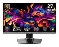 MSI MAG 272QP QD-OLED X50 26.5" WQHD Gaming Monitor, 500Hz, 0.03ms GtG, 3rd-Gen QD-OLED, DisplayHDR True Black 500, G-SYNC Compatible, FreeSync Premium Pro, HDMI 2.1, USB-C