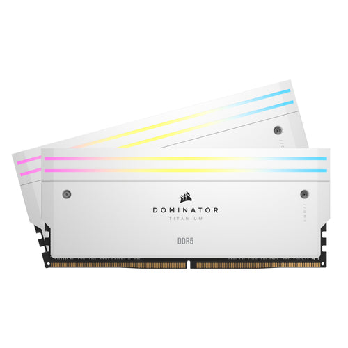 CORSAIR Dominator Titanium RGB 32GB (2 x 16GB) 288-Pin PC RAM DDR5 6000 (PC5 48000) Desktop Memory - White