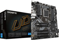 GIGABYTE B760 DS3H DDR4 LGA1700 ATX Motherboard, Intel B760 Chipset, 4 x DDR4 DIMM, Up to 128GB Max Memory Support, 1x PCI Express x16, 1x HDMI, 1x DisplayPort, USB-C / USB 3.2