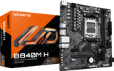 GIGABYTE B840M H M-ATX AM5 Motherboard, AMD B840 Chipset, 2x DDR5 DIMM Slots, 128GB Max Memory, 1 x PCIe 4.0 x16 slot, 1 x PCIe 4.0 M.2 Slot