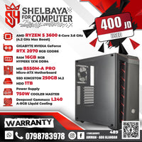 USED — SH Certified Pre-Owned Gaming PC — AMD Ryzen 5 3600 | RTX 2070 8GB | 16GB RAM | 250GB NVMe SSD + 1TB HDD