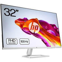 HP 532sf 32" Ultraslim Full HD Monitor 100Hz 99% sRGB Color 300 Nits 2x HDMI AMD FreeSync w/ Eye Safe , Silver & Black