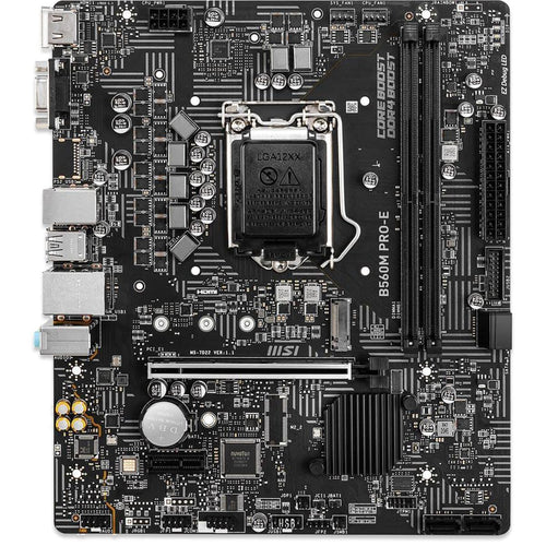 MSI PRO B860M-E mATX - Supports Intel Core Ultra Processors (Series 2), LGA 1851 - Direct 6 Phases, DDR5 Memory Boost (9066+ MT/s OC), PCIe 5.0 x16, M.2 Gen5, 5G LAN