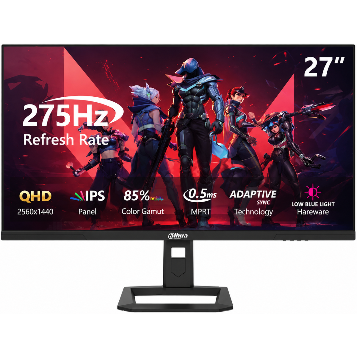 Dahua LM27-E341AY 27" QHD IPS Gaming Monitor | 275Hz | 0.5ms | HDR10 | HDMI 2.1 | DP 1.4