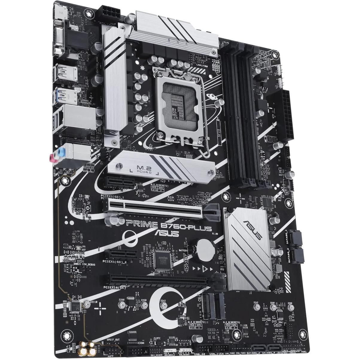 ASUS PRIME B760-PLUS DDR5 Intel 14/13th Gen Motherboard PCIe 5.0 3xM.2 PCIe 4.0 USB Type-C