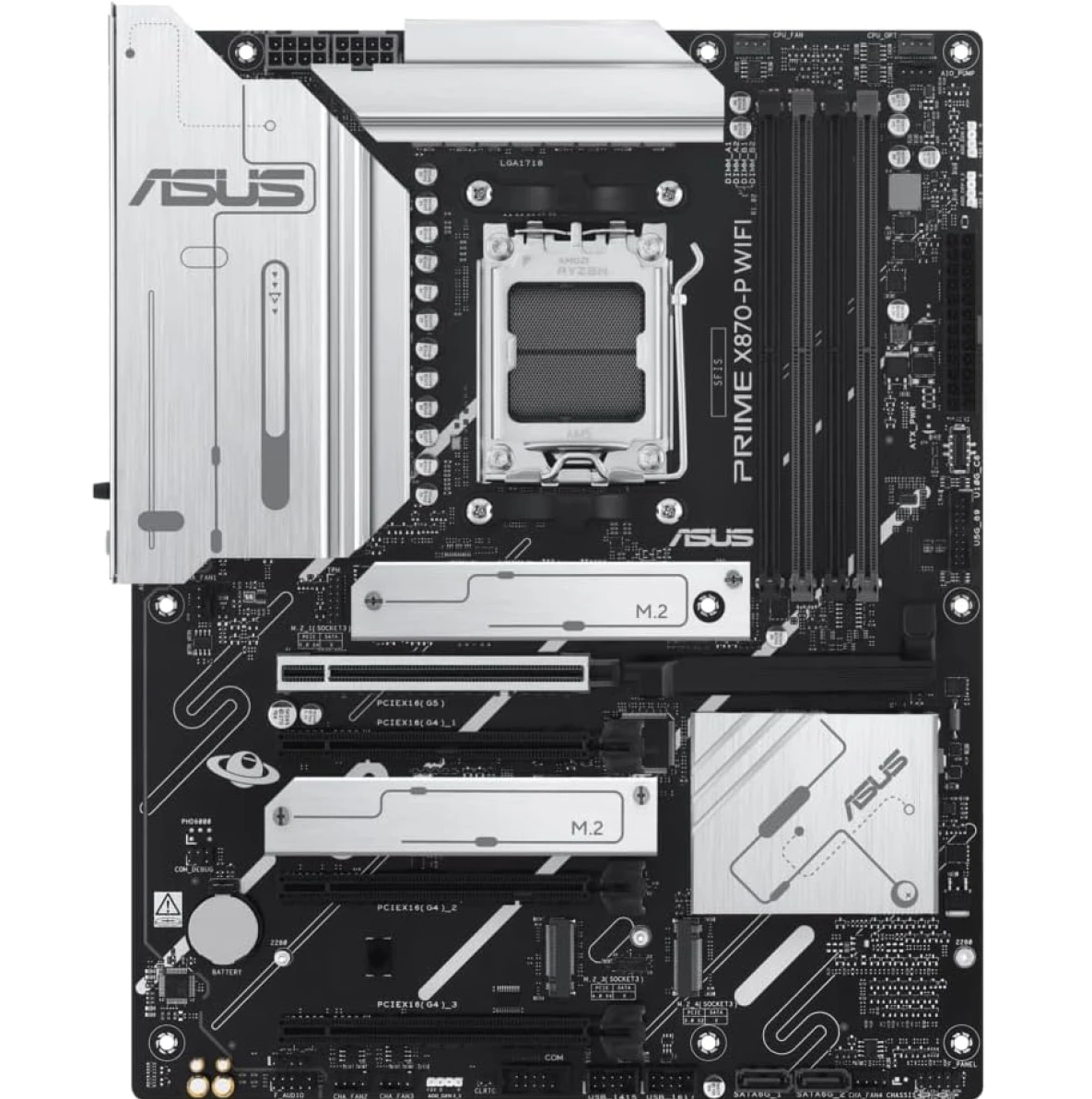 ASUS Prime X870-P WIFI 7 AMD X870 AM5 ATX 4x M.2 Slots DDR5 USB 3.2 Gen 2x2 Type-C® USB4® Header & 2.5Gb Ethernet
