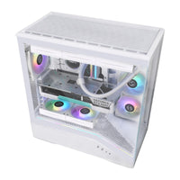 Lian Li V100R (Vector V100RW) MESH (White) ARGB ATX Mid Tower Tempered Glass Gaming Case W/ Type-C.