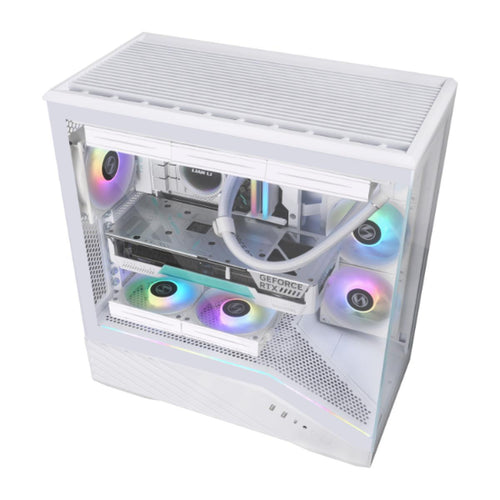 Lian Li V100R (Vector V100RW) MESH (White) ARGB ATX Mid Tower Tempered Glass Gaming Case W/ Type-C.