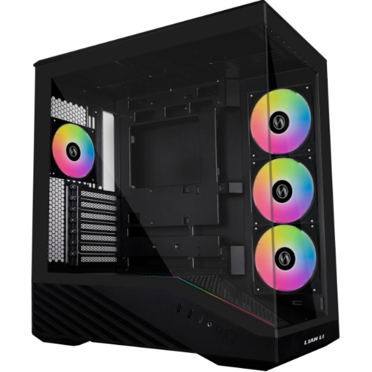 Lian Li V100R (Vector V100RX) MESH (Black) ARGB ATX Mid Tower Tempered Glass Gaming Case W/ Type-C.