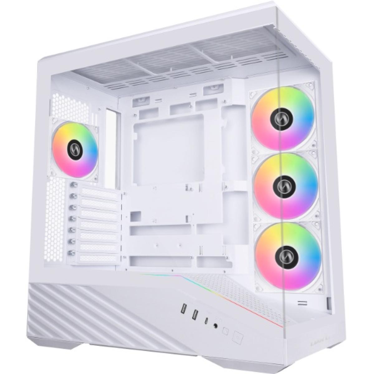 Lian Li V100R (Vector V100RW) MESH (White) ARGB ATX Mid Tower Tempered Glass Gaming Case W/ Type-C.