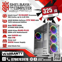 USED — SH Certified Pre-Owned Gaming PC — Intel Core i5-10400F | GTX 1660 6GB | 16GB RGB RAM | 240GB SSD + 1TB HDD