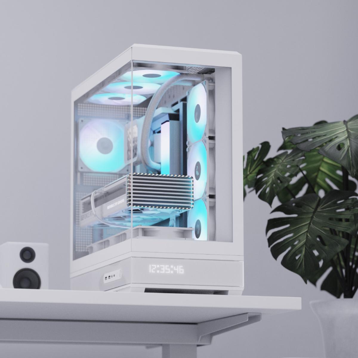 AeroCool P500B DIGI White ATX Mid Tower Case