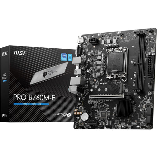 MSI PRO B760M-E DDR5 Intel 13th Gen Motherboard PCIe 4.0 DDR5 1xM.2 Gen4 x4 PCIe 4.0 Mainboard