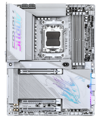 GIGABYTE X870E AORUS PRO X3D ICE ATX AM5 Motherboard, AMD X870E Chipset, 4x DDR5 DIMM Slots, Up to 256GB Max Memory, 1x PCIe 5.0 x16 with PCIe UD Slots, 4x M.2 Slots