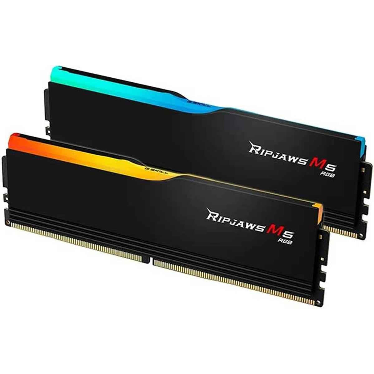 G.SKILL Ripjaws M5 RGB Series 32GB (2x16GB) DDR5 Dual Channel Desktop Memory, 6000 MT/s Memory Speed, CL36-36-36-96 Latency, 1.35V Voltage, Intel XMP 3.0, Black