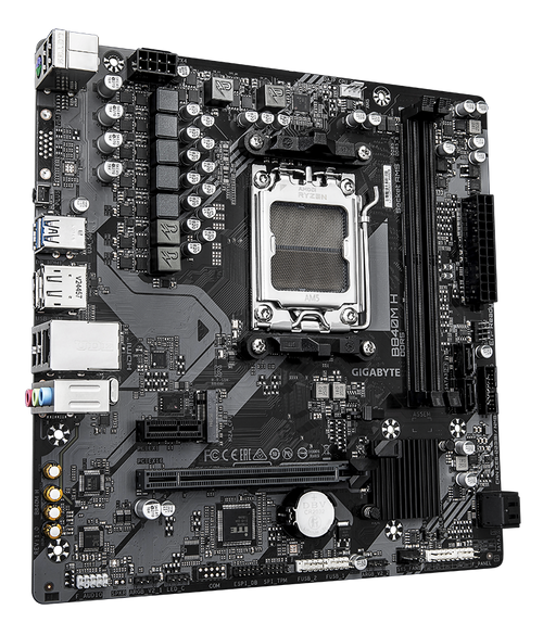 GIGABYTE B840M H M-ATX AM5 Motherboard, AMD B840 Chipset, 2x DDR5 DIMM Slots, 128GB Max Memory, 1 x PCIe 4.0 x16 slot, 1 x PCIe 4.0 M.2 Slot