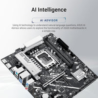 ASUS Prime B860M-K LGA 1851 Micro-ATX Motherboard LGA 1851 Micro-ATX Motherboard, Intel B860 Chipset, 2x DIMM DDR5 Slots, Up to 128GB Max Memory, 1x PCIe 4.0 x16 Slot, 2x M.2 Slots