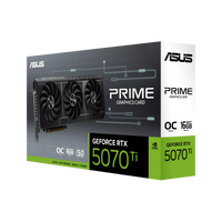 ASUS Prime GeForce RTX 5070 Ti OC Edition 16GB GDDR7 256-Bit Memory Graphics Card, 16GB GDDR7 256-Bit Memory, 2497 MHz Boost Clock, 8960 CUDA Cores, PCI Express 5.0