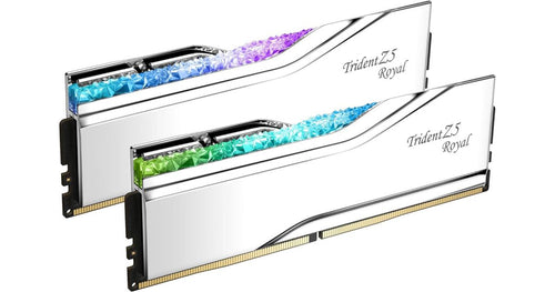 G.SKILL Trident Z5 Royal (Intel XMP 3.0) RGB Series 32GB (2 x 16GB) PC RAM DDR5 6400 Desktop Memory - Silver