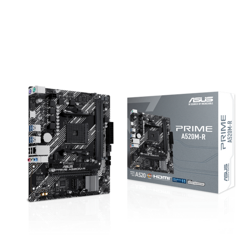 Asus Prime A520M-R AMD A520 (Ryzen AM4) Micro ATX Motherboard with M.2 Slot USB 3.2 Gen 2 Type-A